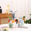 Axyaa Ceramic Hand-Painted Vase for Living Room Flower Arrangement