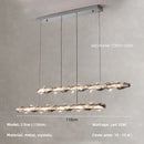 Axyaa Crystal LED Pendant Chandelier, Dimmable Modern Chrome Hanging Light