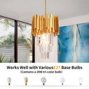 Axyaa Modern LED Crystal Pendant Chandelier for Elegant Home Decor