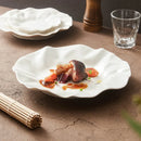 Axyaa Ceramic Pleated Texture Plate for Household and High-End Dining