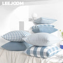 Axyaa Light Blue Plaid Pillow Cover 30x50cm/45x45cm - Home Decor Sofa Cushion