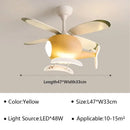 Axyaa Helicopter Fan Chandelier Cartoon Ceiling Lamps LED Fixture for Children's Bedroom