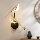 Nordic LED Bird Wall Lamp Rotatable Pendant Light Indoor Decoration Axyaa