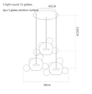 Axyaa Milky White Glass Globes LED Pendant Lights Dining Room Suspension Lamp