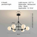 Axyaa Nordic Glass Chandelier Modern Lighting Fixture for Home Decor