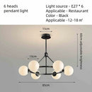 Nordic Glass Chandelier by Axyaa - Modern Living Room Lighting Fixture