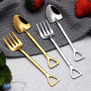 Axyaa Stainless Coffee Spoon Set of 6 – Colorful Tea Stirring Scoops & Fruit Dessert Tableware
