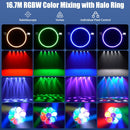 Axyaa 7x40W RGBW Zoom Moving Head Light for Stage Party Concert Bar Club