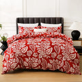 Leaf Plant Duvet Set, 2/3pc Polyester Bedding for Single King Bed by Axyaa