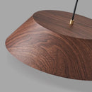 Axya Retro Peach Wood Chandelier: Modern Minimalist LED Pendant Lamp for Kitchen, Bar, or Tea Table