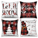 Axyaa Christmas Snowflake Pattern Pillow Cover for Sofa, Bedroom, Car