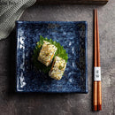 Axyaa Hammer Pattern Ceramic Sushi Dessert Snack Plates for Molecular Cuisine
