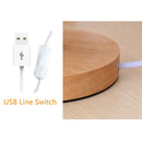 USB Bedside Table Lamp Cylinder Shade LED Night Light for Home Decor by Axya