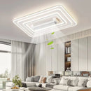 Axyaa Bladeless LED Ceiling Fan Chandelier for Bedroom, Living Room - Square Design