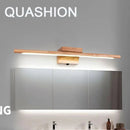 Nordic Solid Wood LED Mirror Wall Lamp Modern Bathroom Sconces by Axyaa