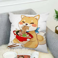Axyaa Shiba Inu Cushion Cover 45x45cm for Bed or Chair Decor