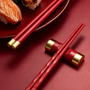 Axyaa Christmas Korean Reusable Chopsticks Set, Non-Slip, Food-Grade, Dishwasher-Safe