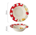 Axyaa Cute Straw Hat Dessert Plate - Delicate Ceramic Fruit Breakfast Tableware