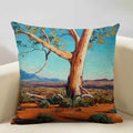 Axyaa Ocean Landscape Flower Sofa Cushion Cover Linen Pillowcase Home Decor