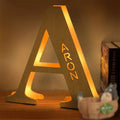 Axyaa Personalized Engraved Name LED Night Light for Couples Baby Kid Room
