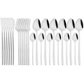 Gold Stainless Steel Cutlery Set by Axyaa - 24Pcs Western Tableware Flatware