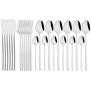 Gold Stainless Steel Cutlery Set by Axyaa - 24Pcs Western Tableware Flatware