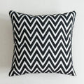 Axyaa Black White Embroidered Cotton Cushion Cover 45x45cm Square for Sofa Bed