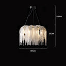Axyaa Tassel Pendant Aluminum Chain Chandelier for Living Room Kitchen