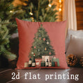 Axyaa Christmas Santa & Snowman Patterned Pillow Covers for Sofa, Bedroom, Car