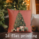 Axyaa Christmas Santa & Snowman Patterned Pillow Covers for Sofa, Bedroom, Car
