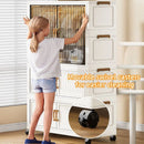 Axyaa 70cm Transparent Foldable Wardrobe, Portable Large-Capacity Storage Cabinet