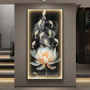 Luxury Lotus Flower Mural Wall Lamp by Axyaa