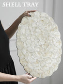 Axya Shell Tray Dining Table Insulating Mat Flower Trimmed Placemats