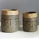 Axyaa Straw Flower Basket: Versatile Vase and Plant Container for Home Decor