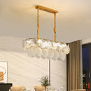Axyaa Shell Glass LED Chandelier - Modern Creative Lighting Fixture for Home and Restaurant