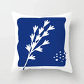 Abstract Geometric Mountain Pillowcase Blue Polyester for Sofa Hotel Office Seat Cushion Cover
