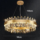Axyaa Crystal Chandelier Dining Room Ceiling Light Luxury Pendant Lamp