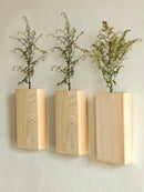 Wooden Wall-Mounted Vases by Axyaa: Minimalist Decor for Indoor Succulents or Artificial Flowers