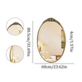 Axyaa Baroque Antique Brass Edge Wall Mirror for Entryway, Bathroom, Living Room