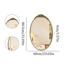 Axyaa Baroque Antique Brass Edge Wall Mirror for Entryway, Bathroom, Living Room