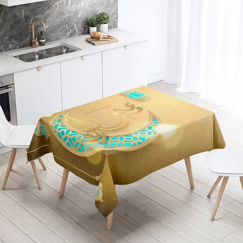 Axyaa Ramadan Mosque Tablecloth - Waterproof & Stain Resistant