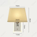 Axyaa LED Fabric Wall Lamp for Bedroom, Living Room, Dining Room
