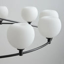 Axyaa Nordic Black Glass Ball Pendant Light for Home Decor and Lighting