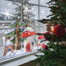 Axyaa Winter Cabin Christmas Window Clings - Snowy Forest Static Decals