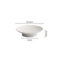 Axyaa Ceramic High-Footed Plate Set for Restaurant, Desserts, Snacks, Pasta - Artistic Tableware