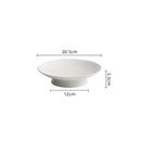 Axyaa Ceramic High-Footed Plate Set for Restaurant, Desserts, Snacks, Pasta - Artistic Tableware
