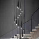 Axyaa Modern Stair Chandelier Pendant Lights Indoor Ceiling Lamp LED Chandeliers