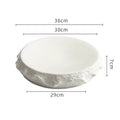 Axyaa Ceramic Rock Pattern Insulated Sushi Dessert Serving Plate - Set of 2