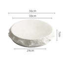 Axyaa Ceramic Rock Pattern Insulated Sushi Dessert Serving Plate - Set of 2