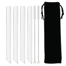 Axyaa Glass Straws Set for Bubble Tea Milk Smoothies Cocktails Bar Accessories